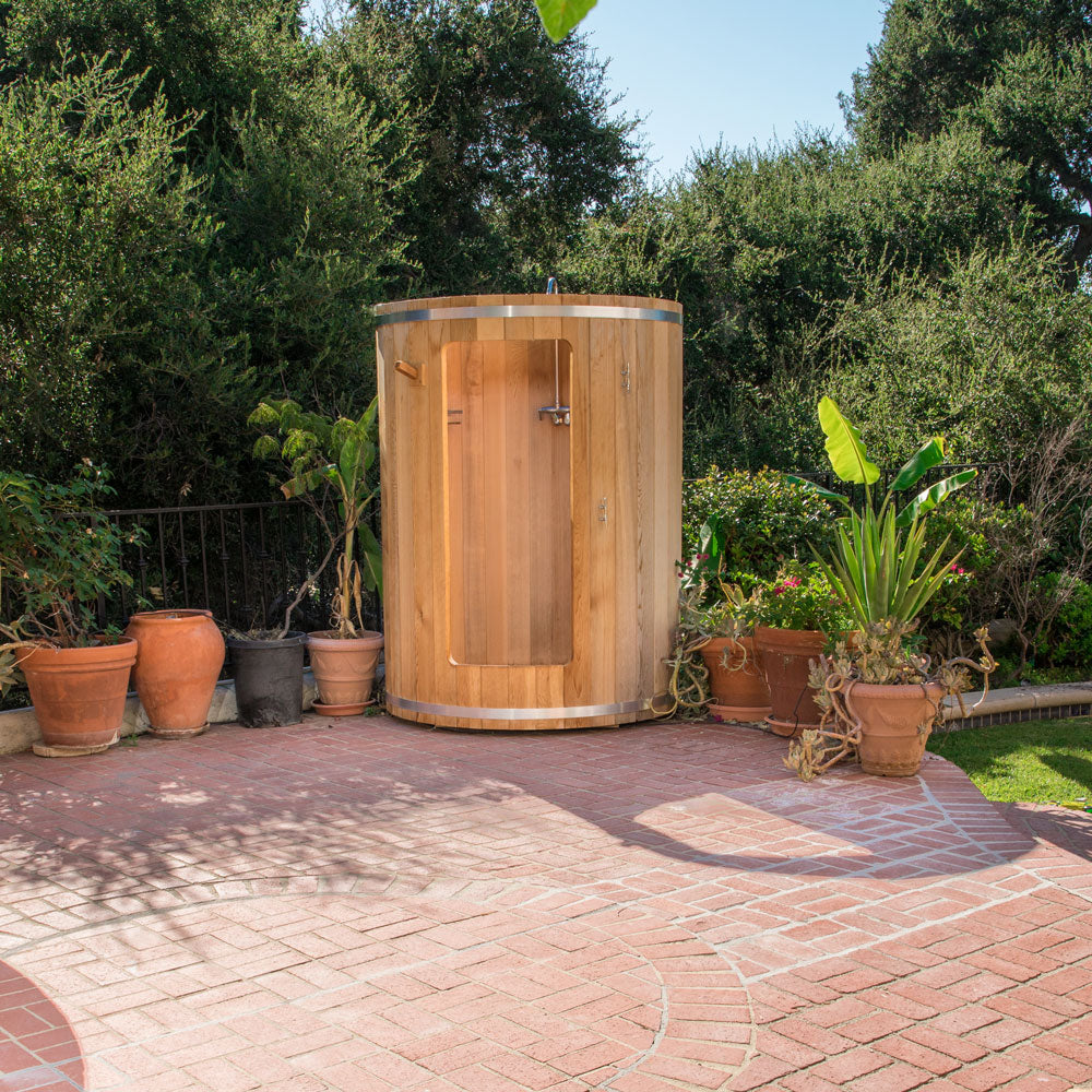 Rainbow Barrel Outdoor Shower
